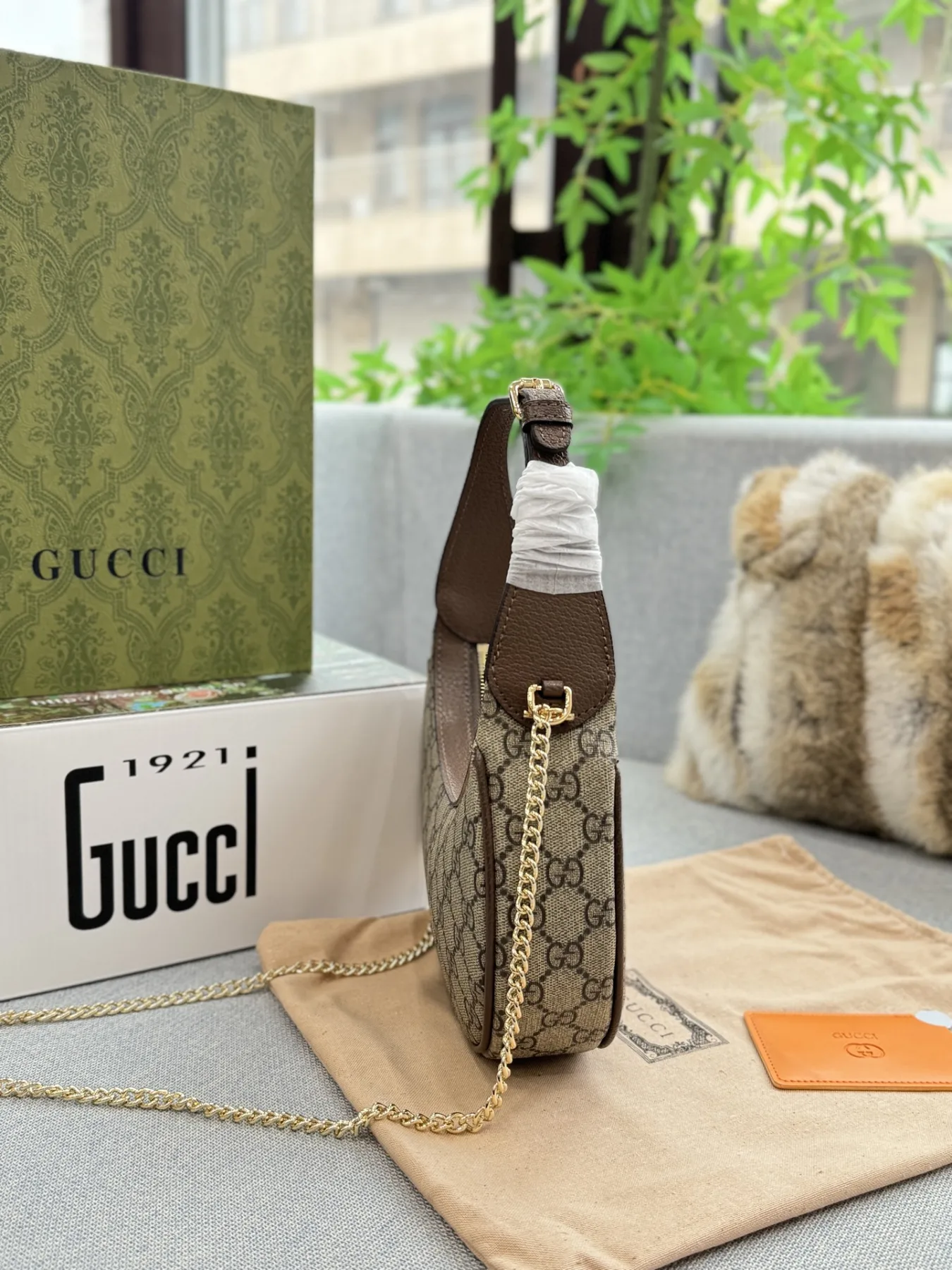 GUCCI Ophidia Crescent Bag