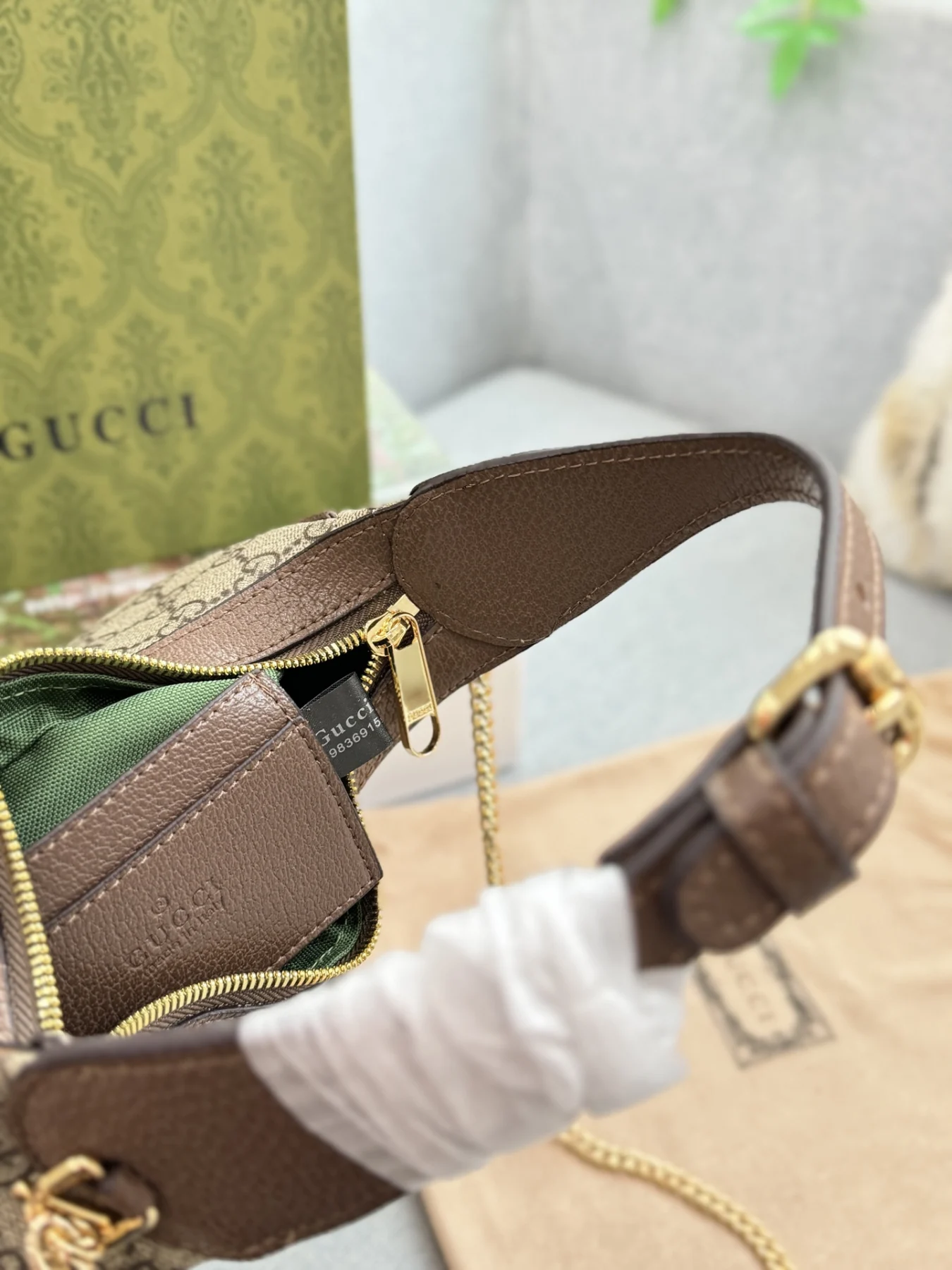 GUCCI Ophidia Crescent Bag