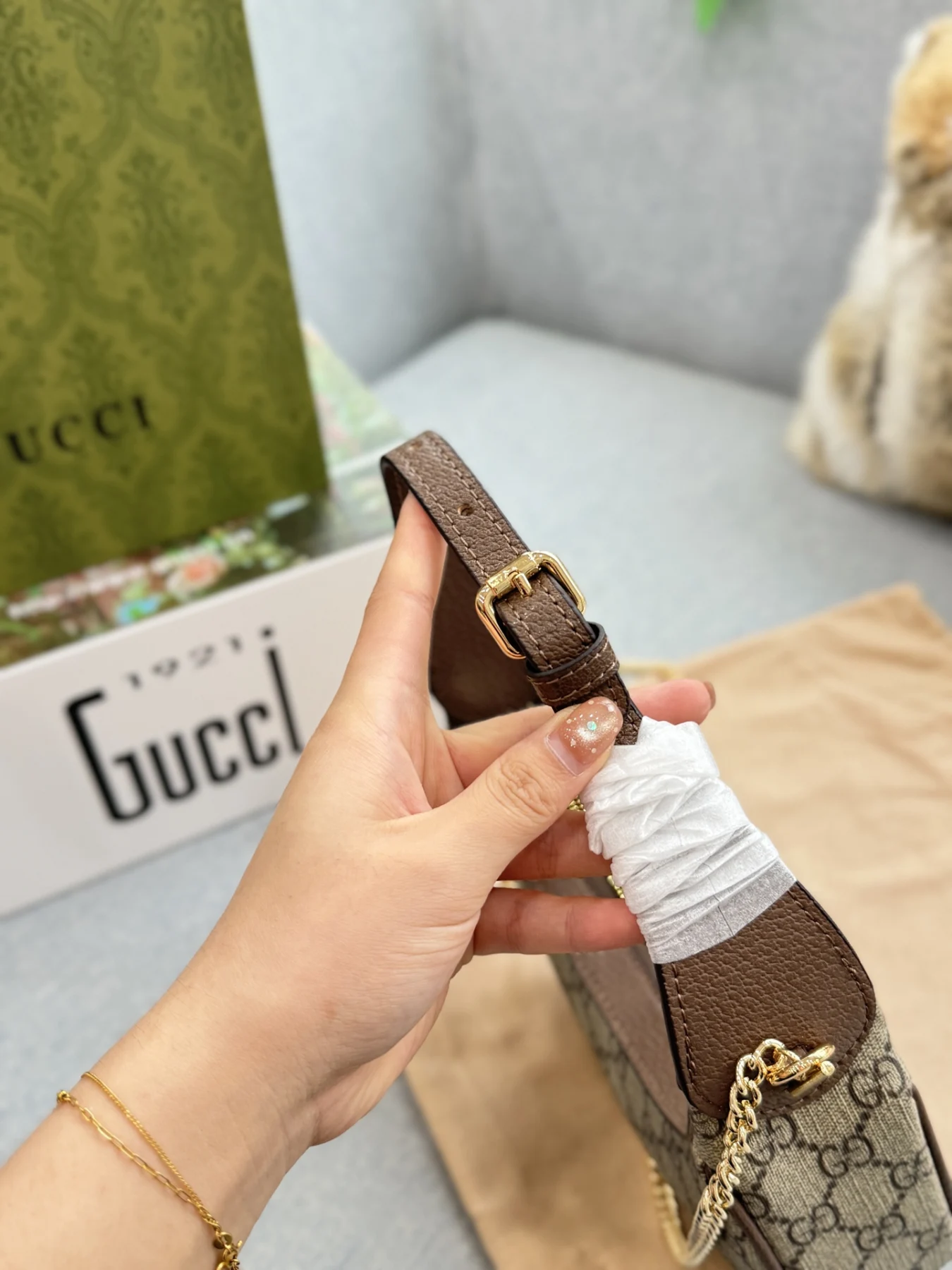 GUCCI Ophidia Crescent Bag