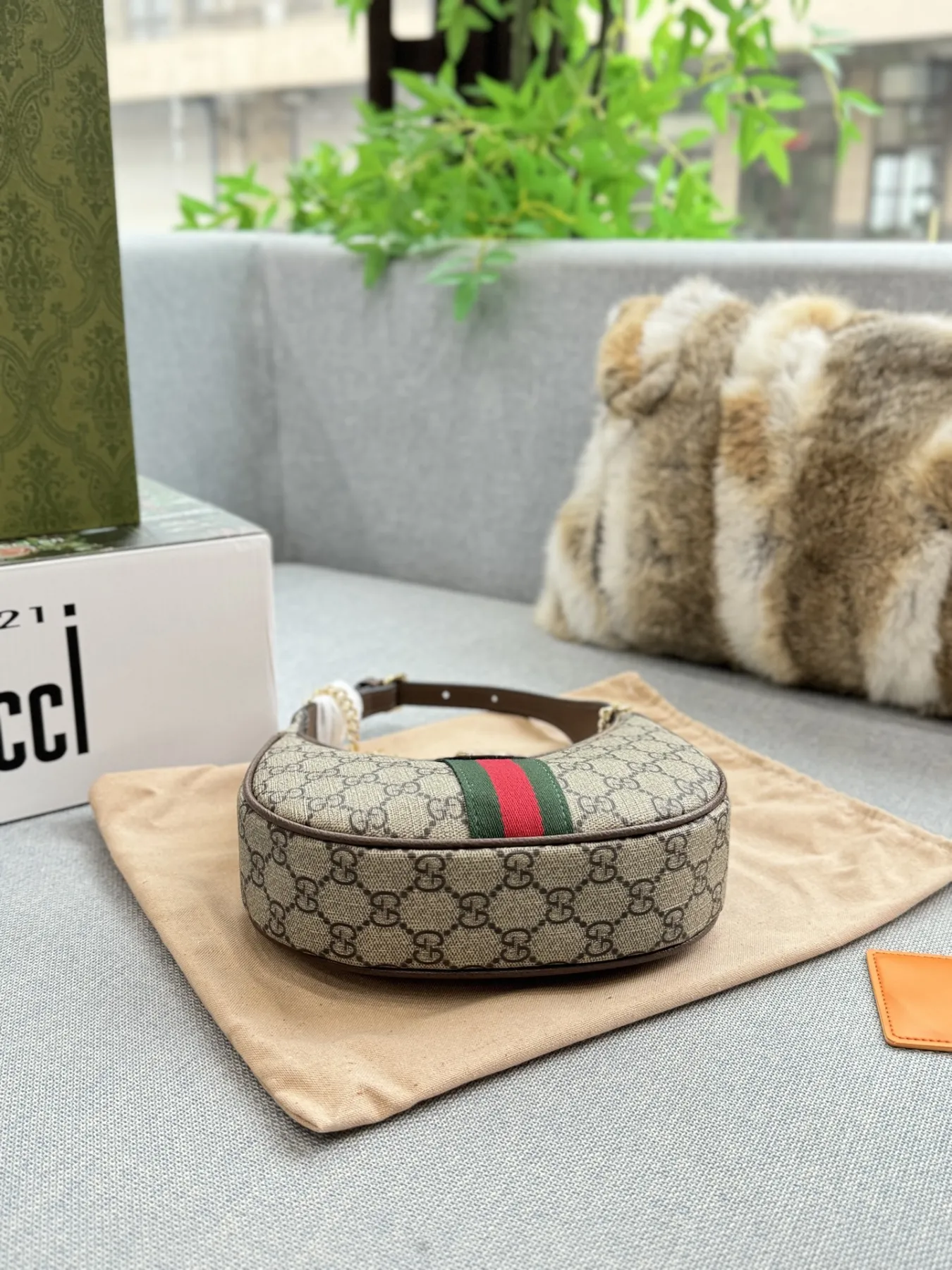 GUCCI Ophidia Crescent Bag