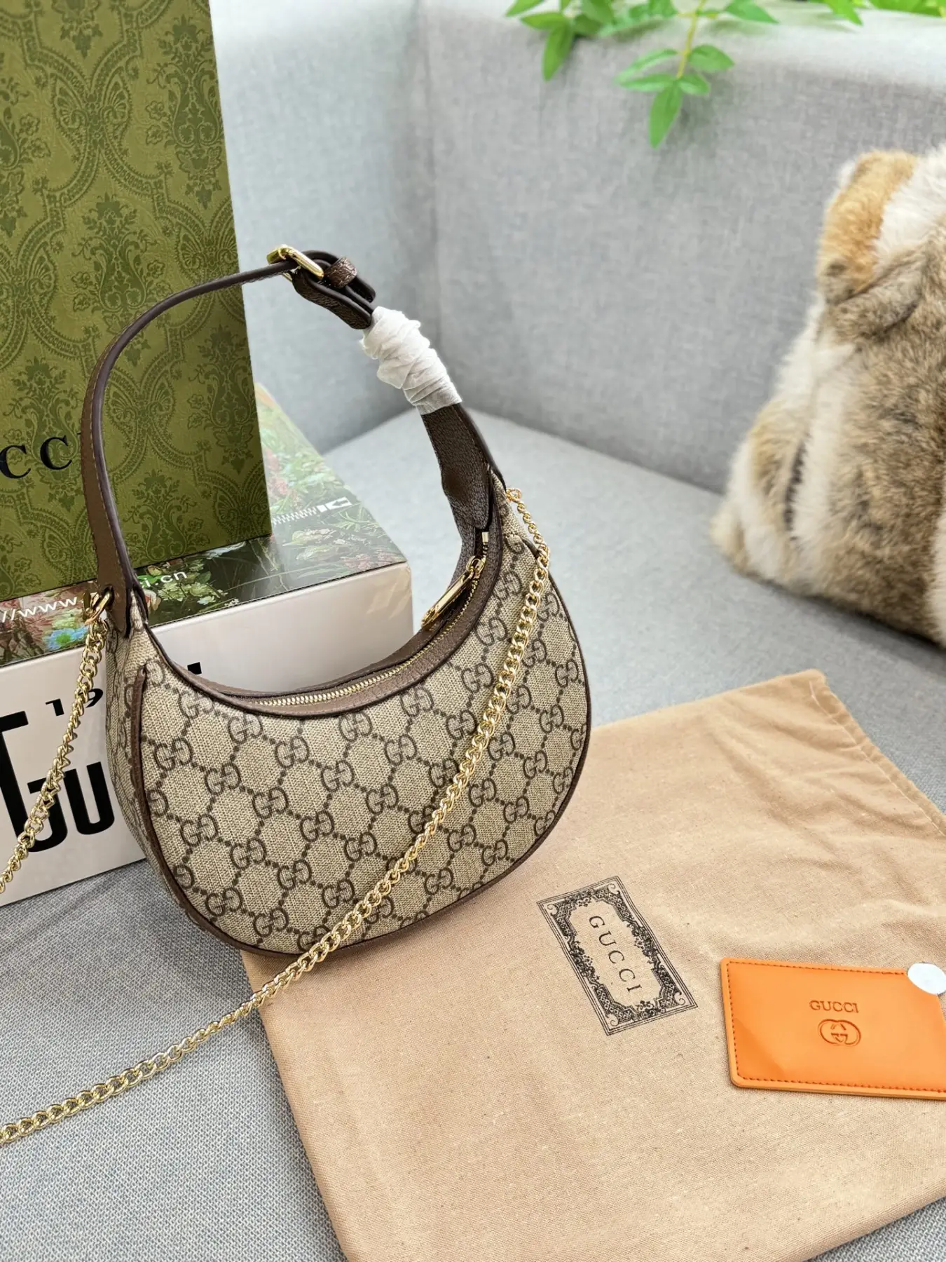 GUCCI Ophidia Crescent Bag