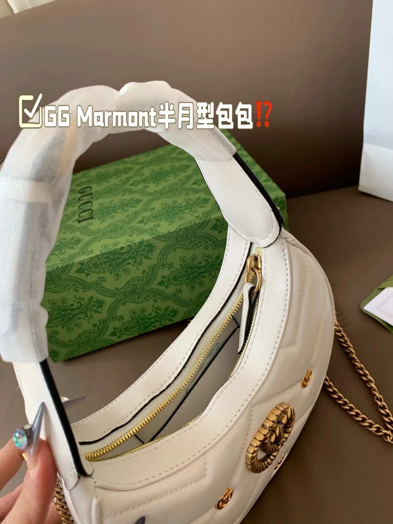 Gucci Marmont Half Moon Bag
