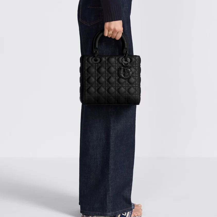 Dior The LADY DIOR Medium Bag-Matte cowhide leather