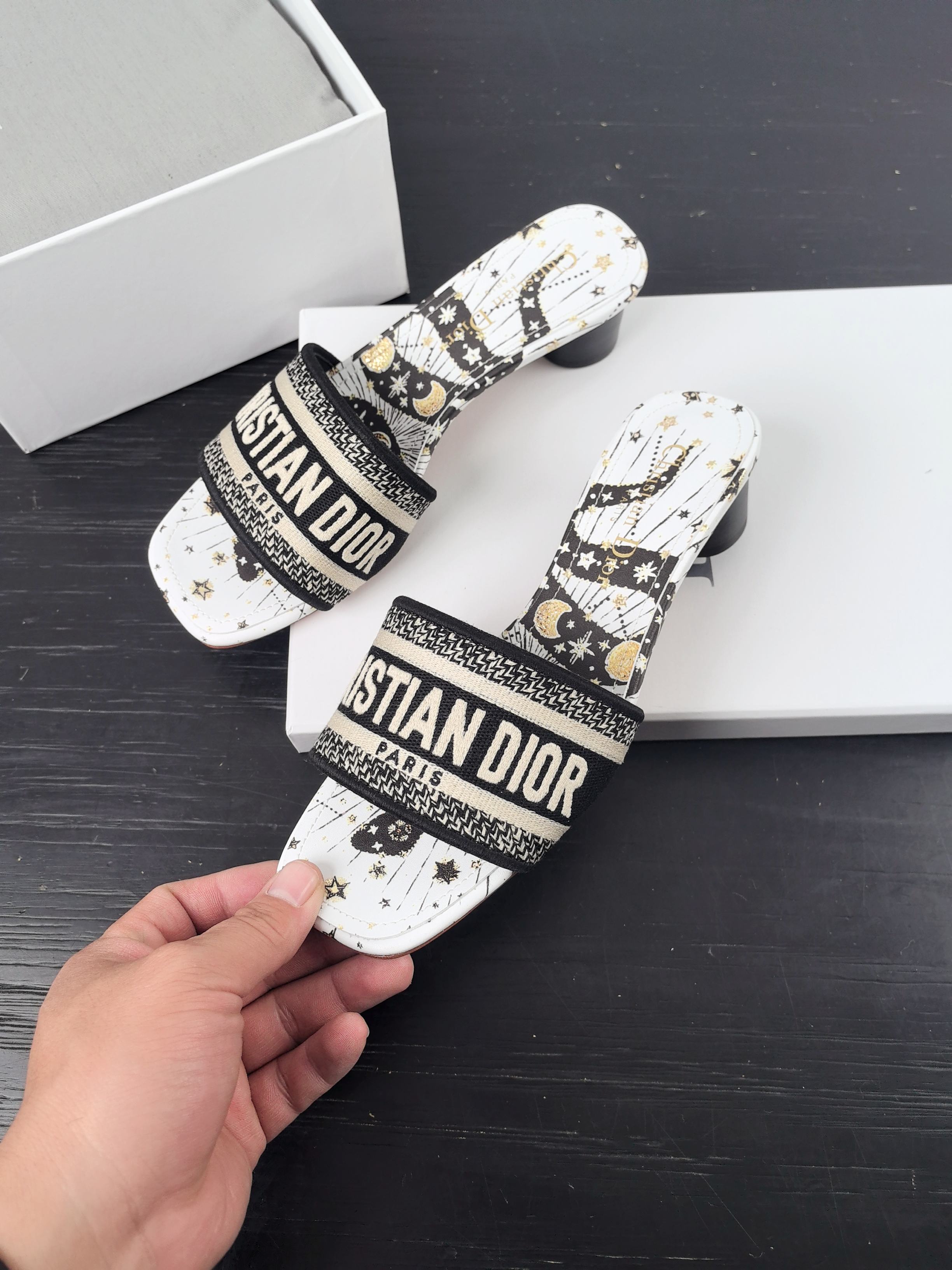 Dior Slipper Sandals Low Heel Shoes