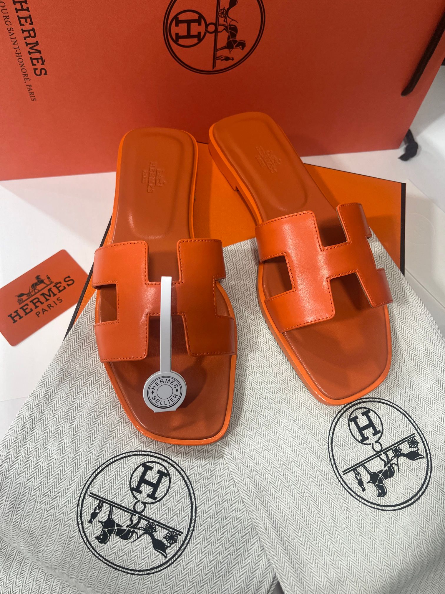 Hermes H Sandals Slippers Chunky Heels