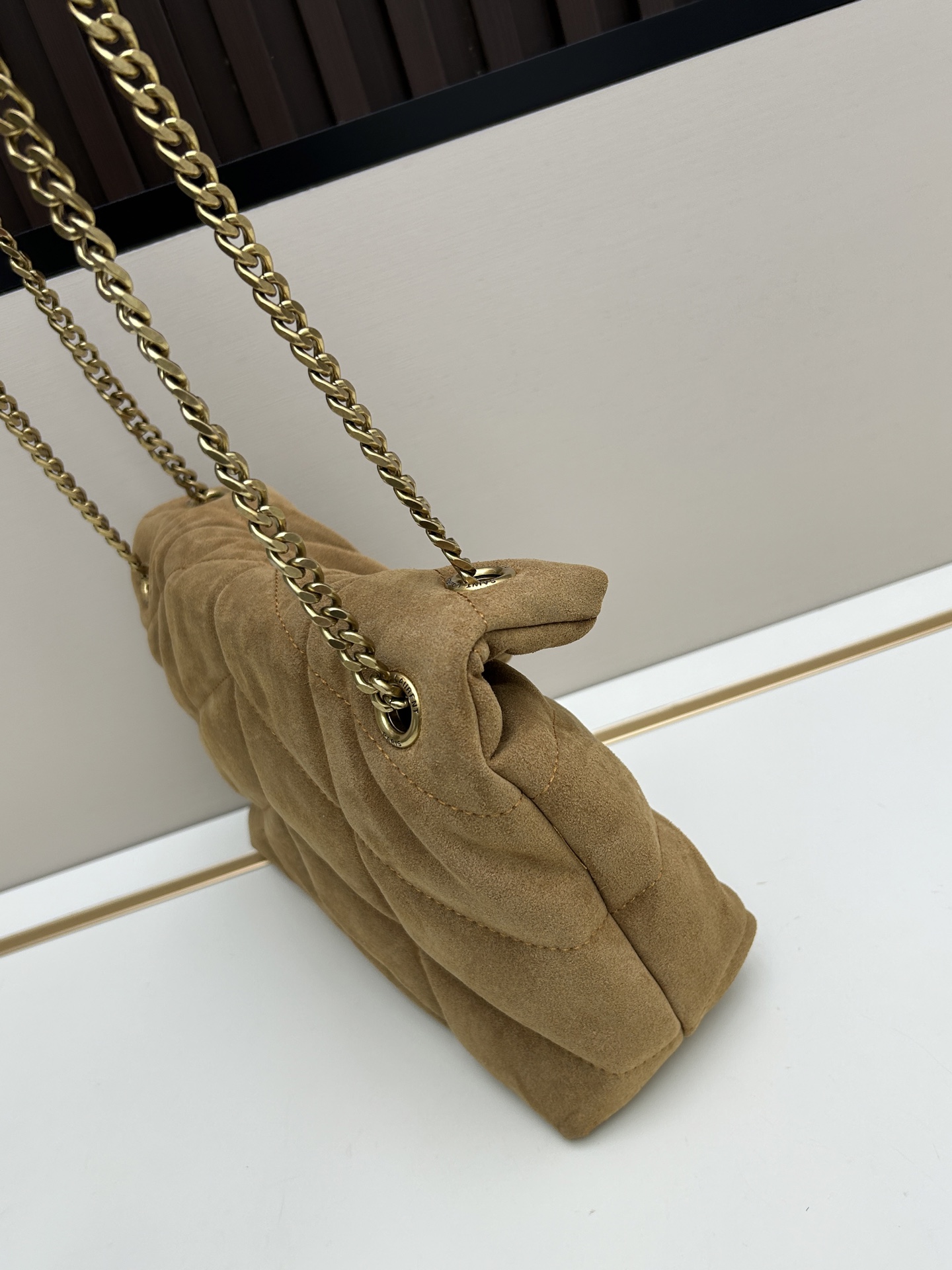 Yves Saint Laurent frosted LOULOU PUFFER quilted space bag