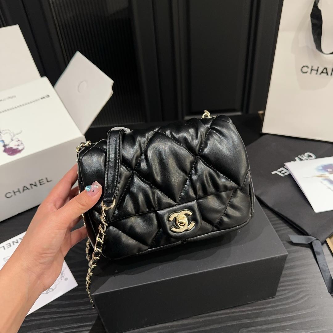 Chanel Pleated Square Chunky Tote Bag Shoulder Bag
