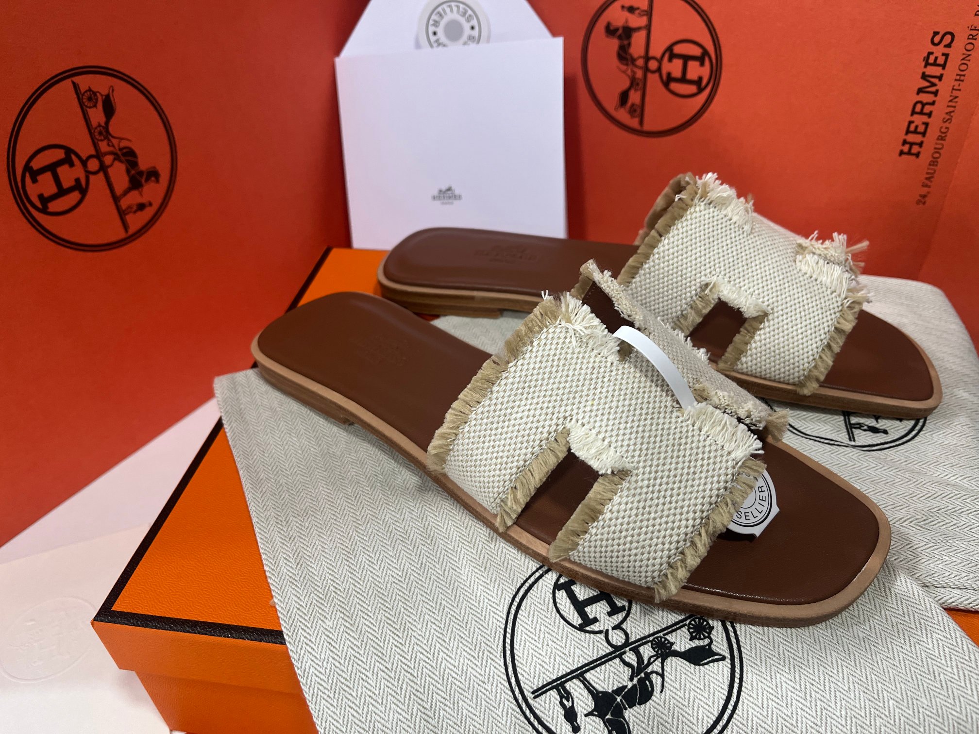 Hermes H Sandals Slipper Heels