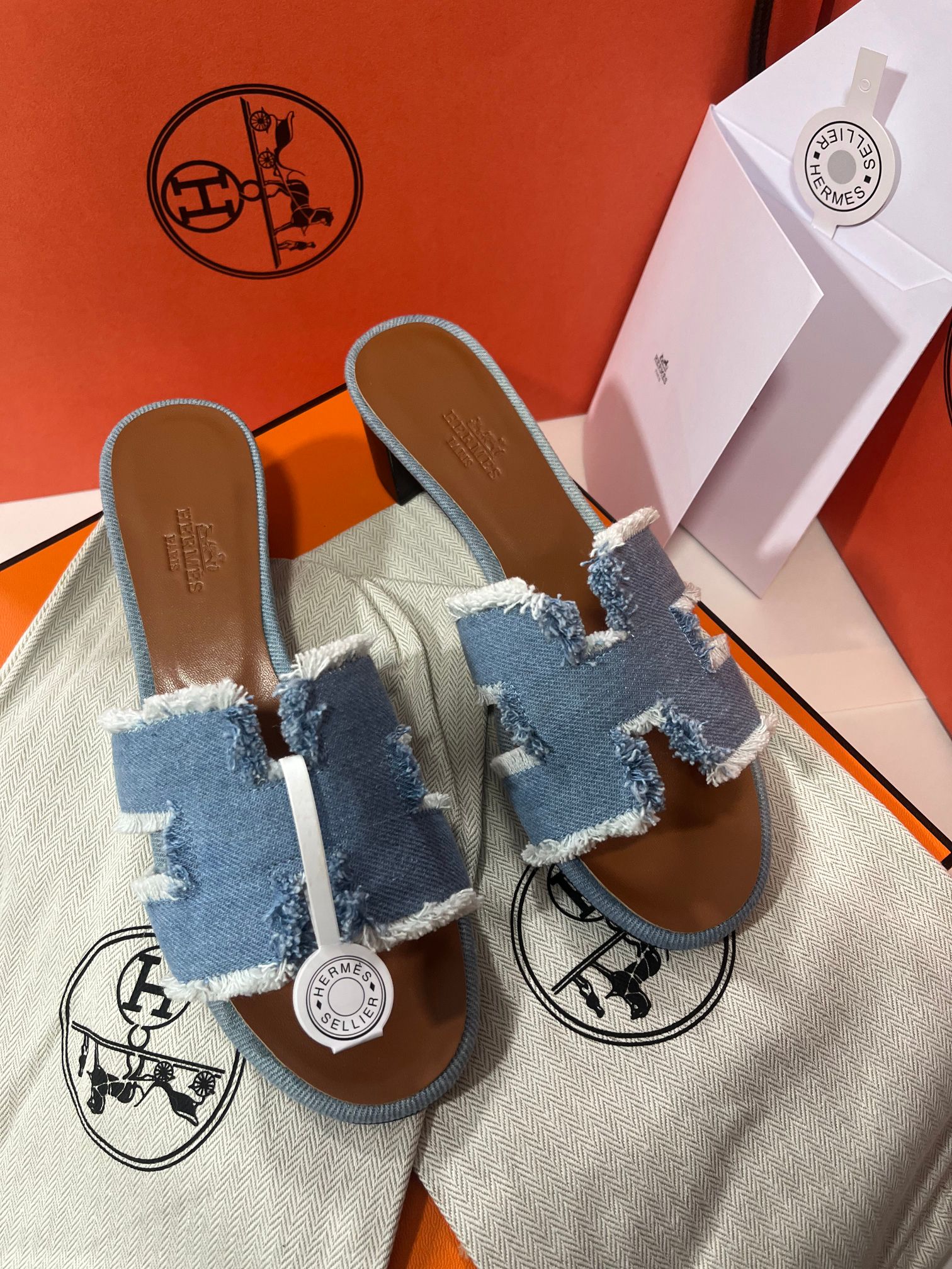 Hermes H Sandals Slipper Heels