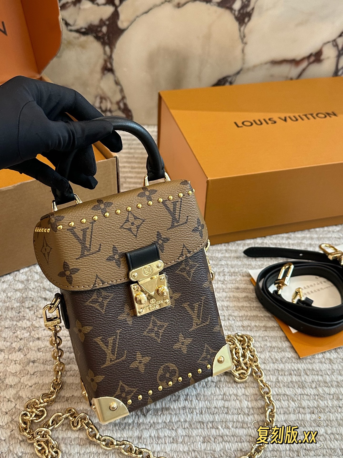 LV Runway Trunk Bag Replica | Genuine Leather Vintage Unique