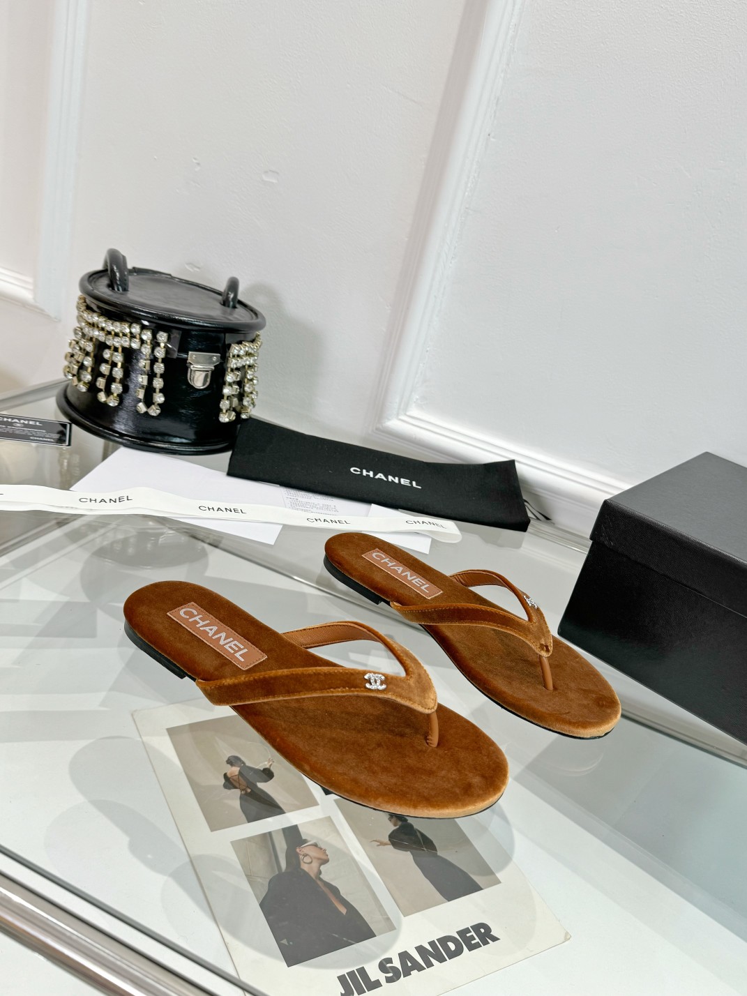 Chanel Clip Toe Flip Flops Slippers Sandals Shoes