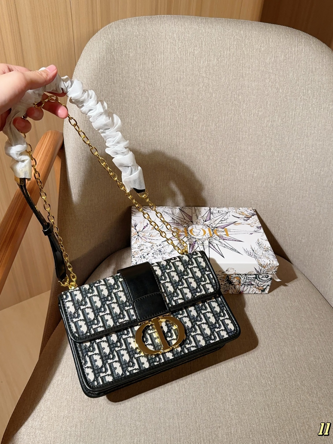 DIOR East-West Montaigne Flap Bag