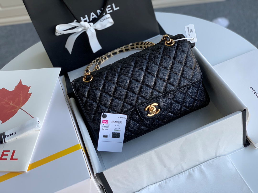 Chanel Caviar CF Medium 25CM Shoulder Bag 10A Quality