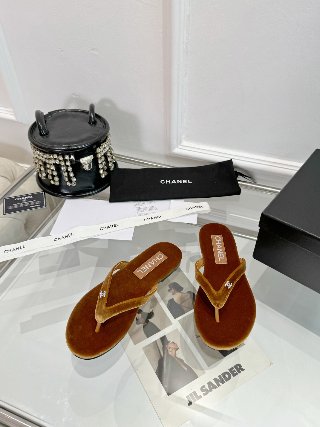 Chanel Clip Toe Flip Flops Slippers Sandals Shoes