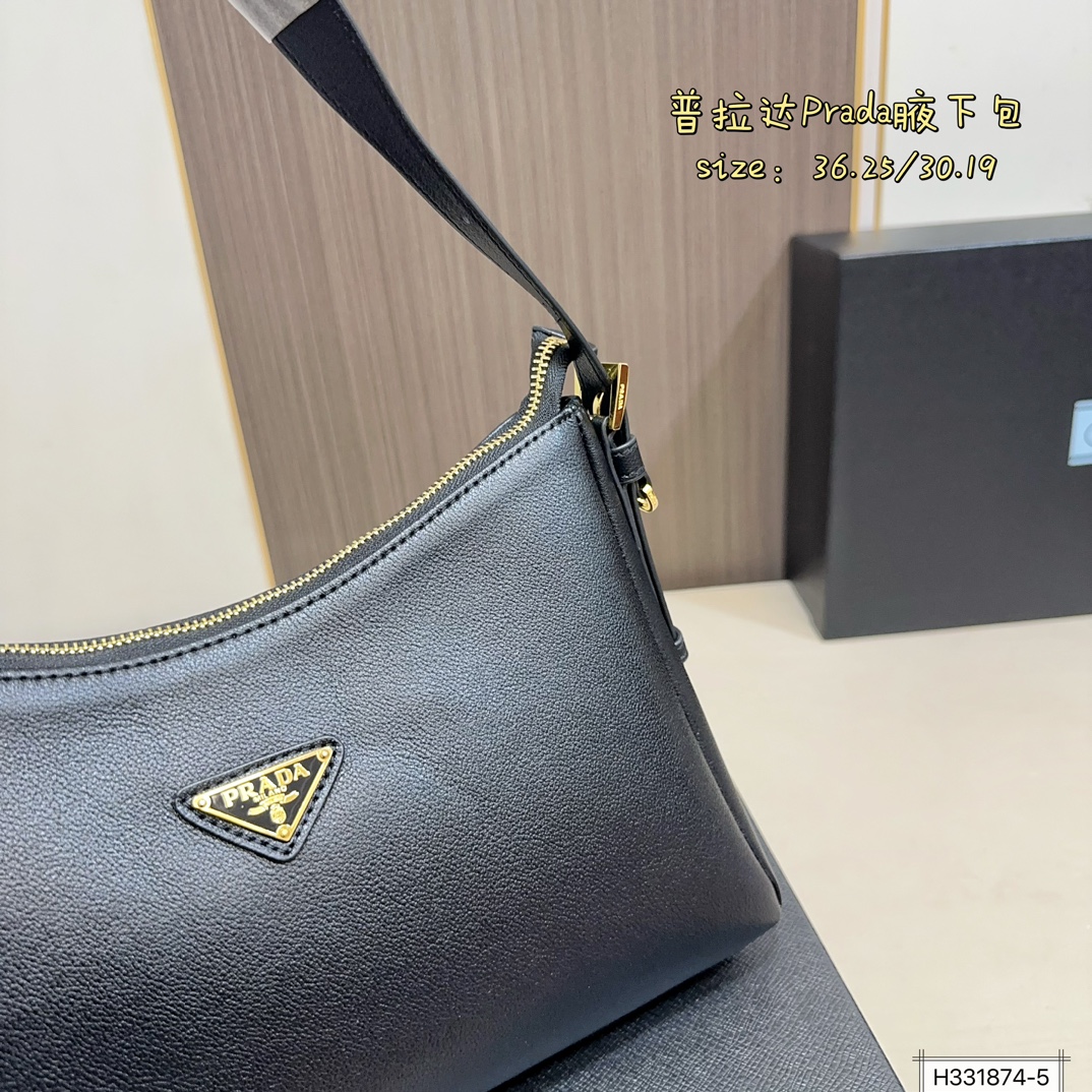 Prada Aimee Hobo Bag 2024 AW New with Enamel Triangle Logo