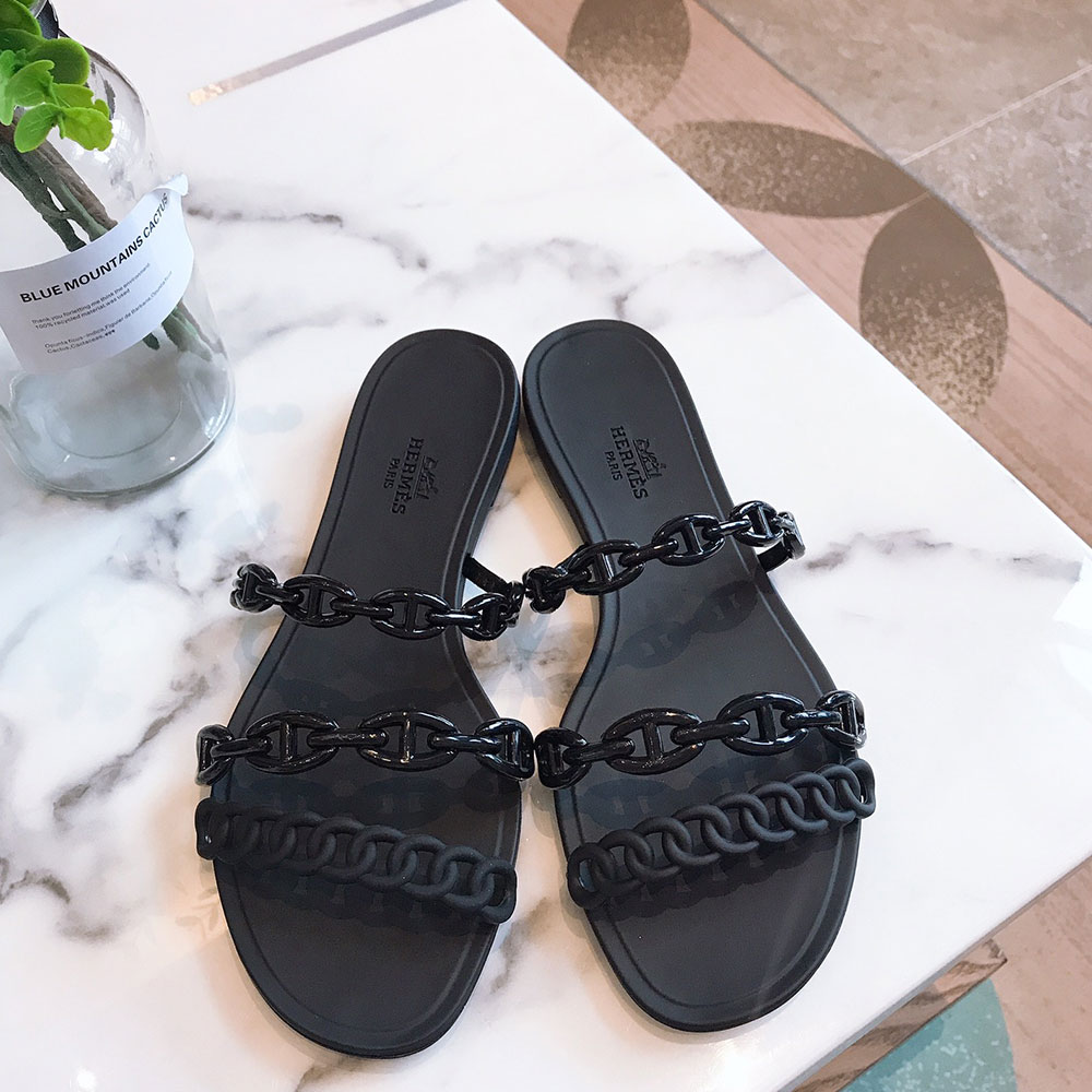 Hermes Shoes Island Flat Slppers Slide Sandal