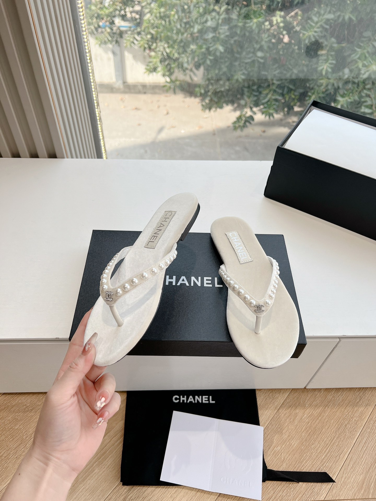 Chanel Clip Toe Slipper Sandals Shoes