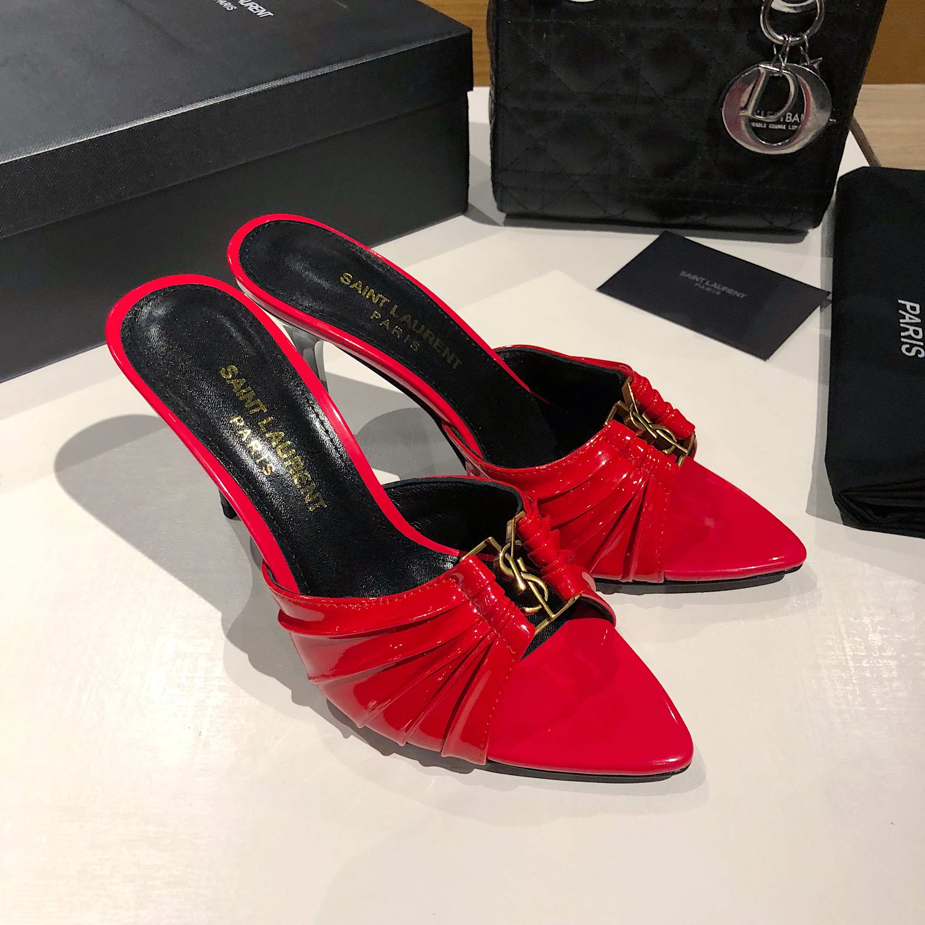 Saint Laurent Slipper Sandals Heels Shoes