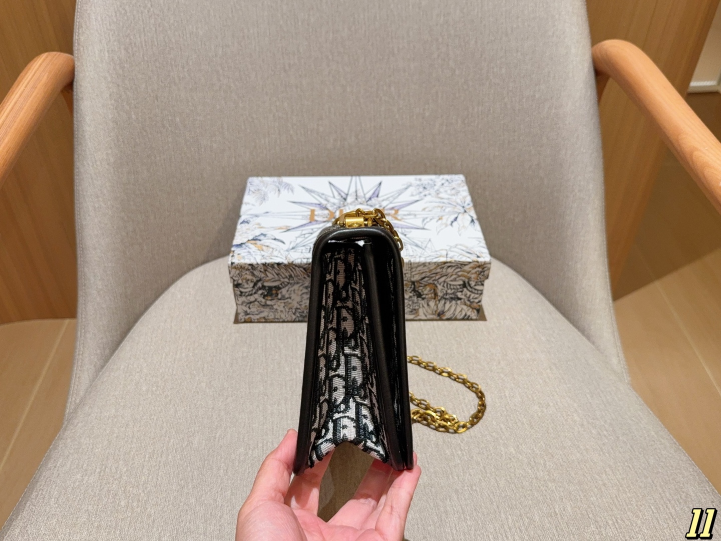 Dior Jadior Canvas Chain Bag