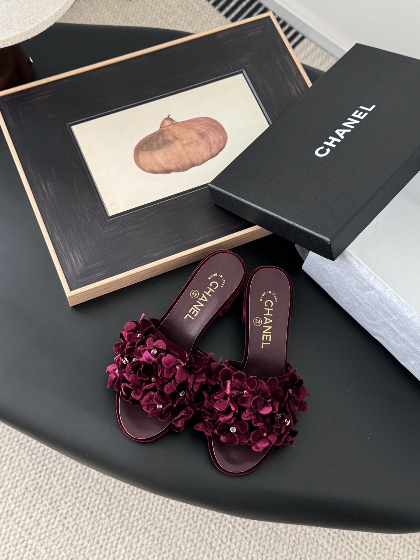 Chanel Slipper Sandals Heel Shoes