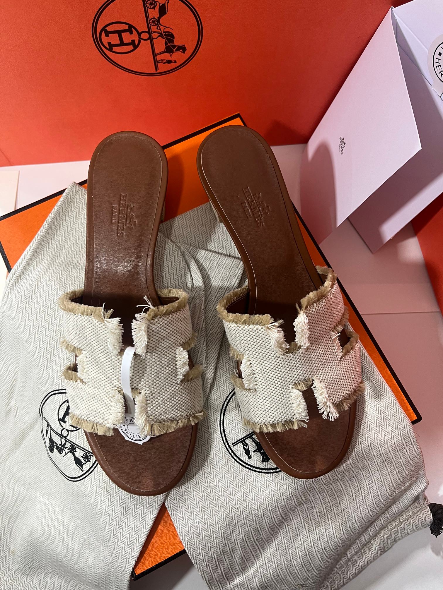 Hermes H Sandals Slipper Heels