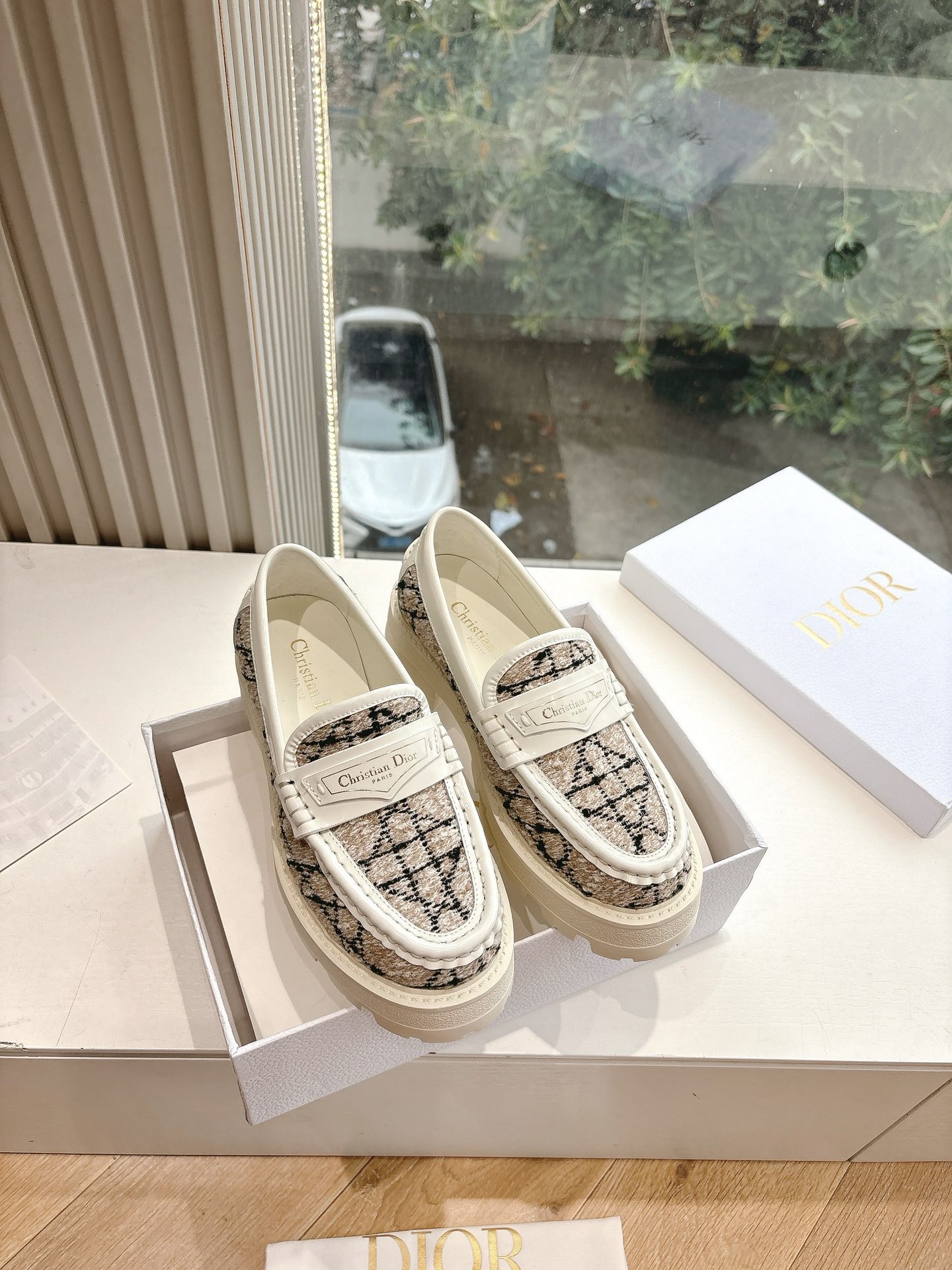 Dior Shoes Chanristian Dior Logo Buckle Flat Loafers Casual Slipper Shoes