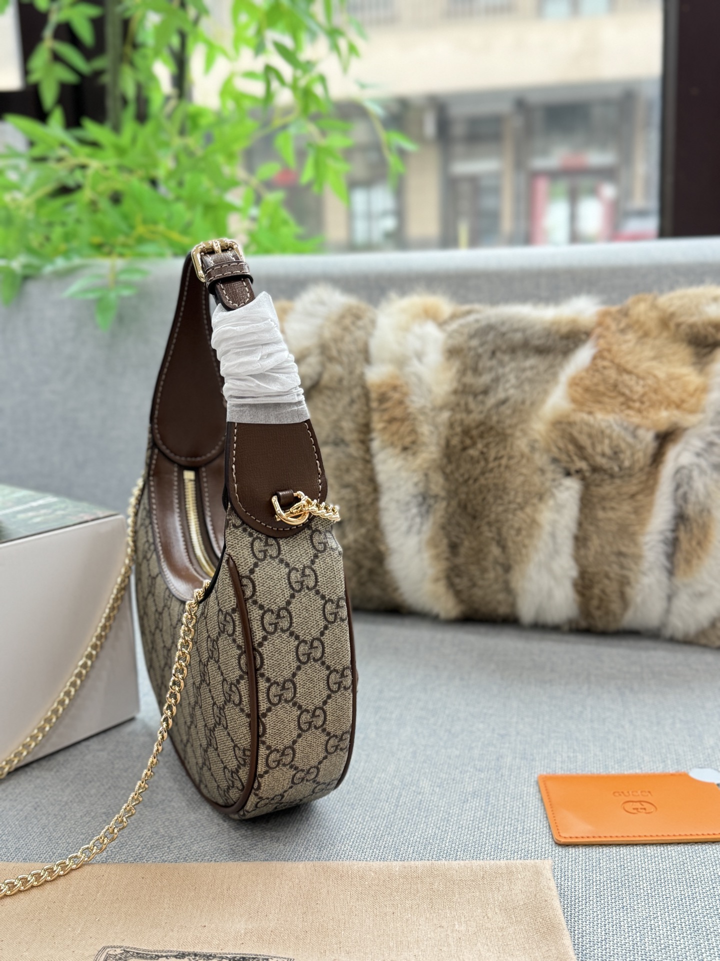 GUCCI Ophidia Crescent Bag Style: 265