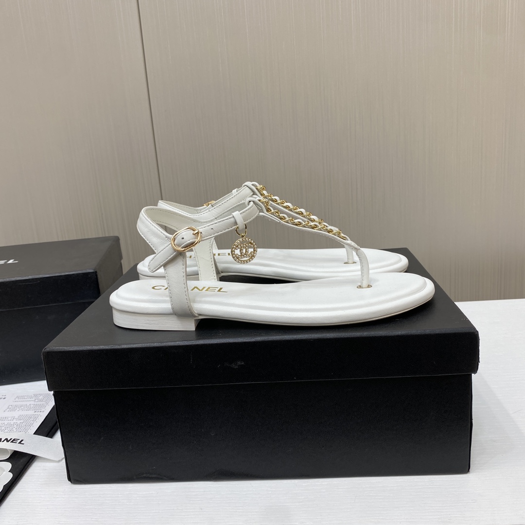 Chanel 25ss Chunky Heel Sandals Slippers Shoes