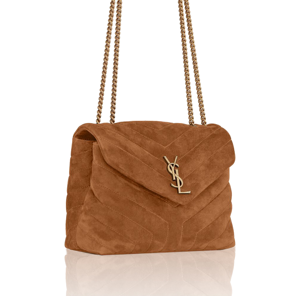 Saint Laurent LOULOU Quilted Suede Bag