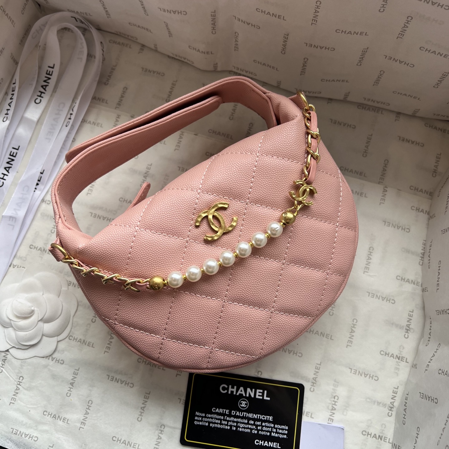 Chanel 25S Pearl Hula Hoop Bag 1228