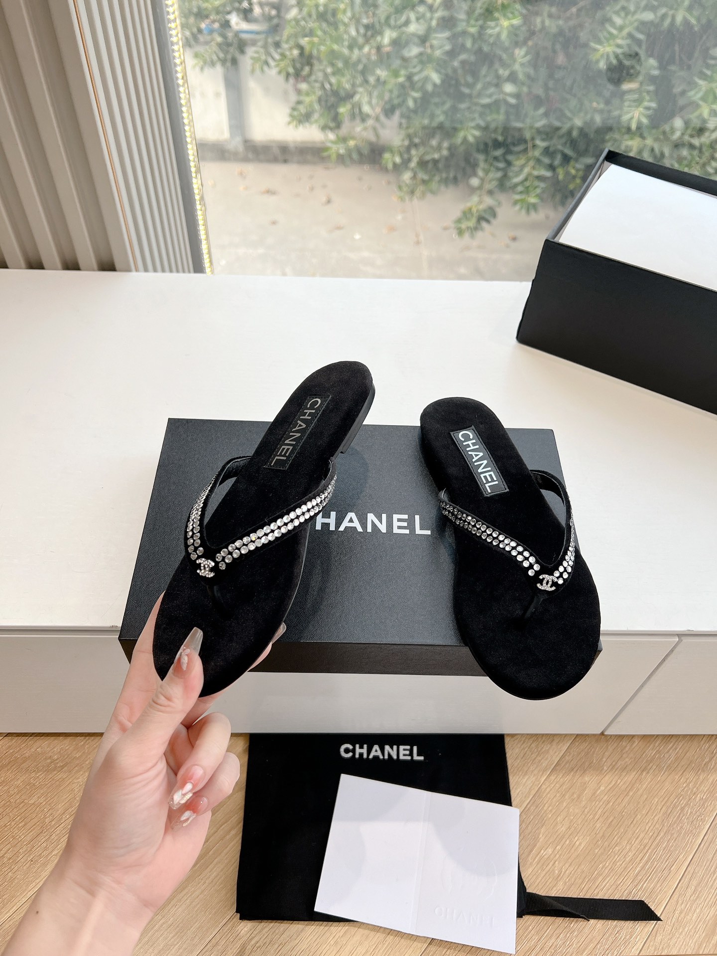 Chanel Clip Toe Slipper Sandals Shoes