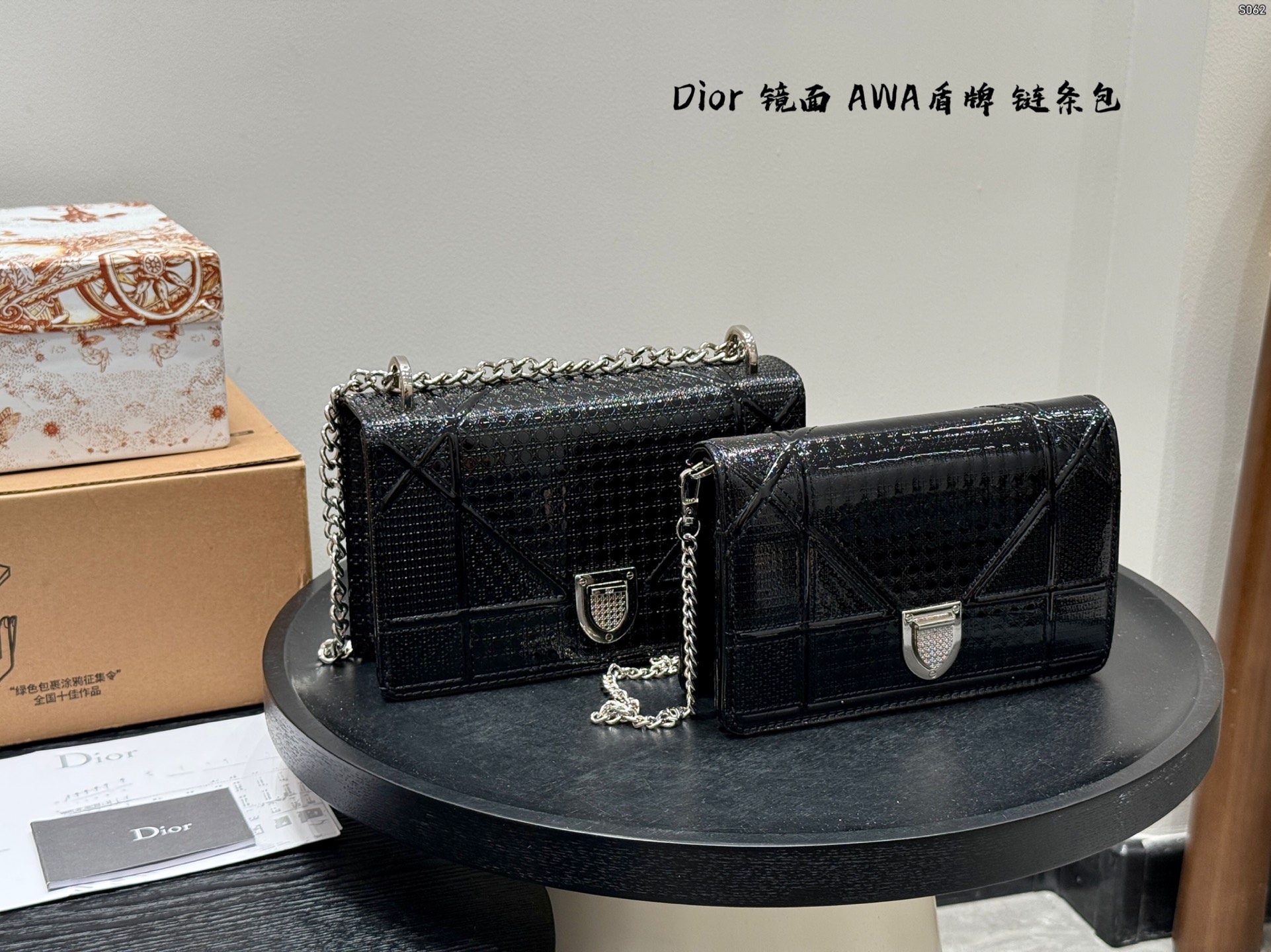 Dior Mirror AWA Shield Chain Shoulder Bag