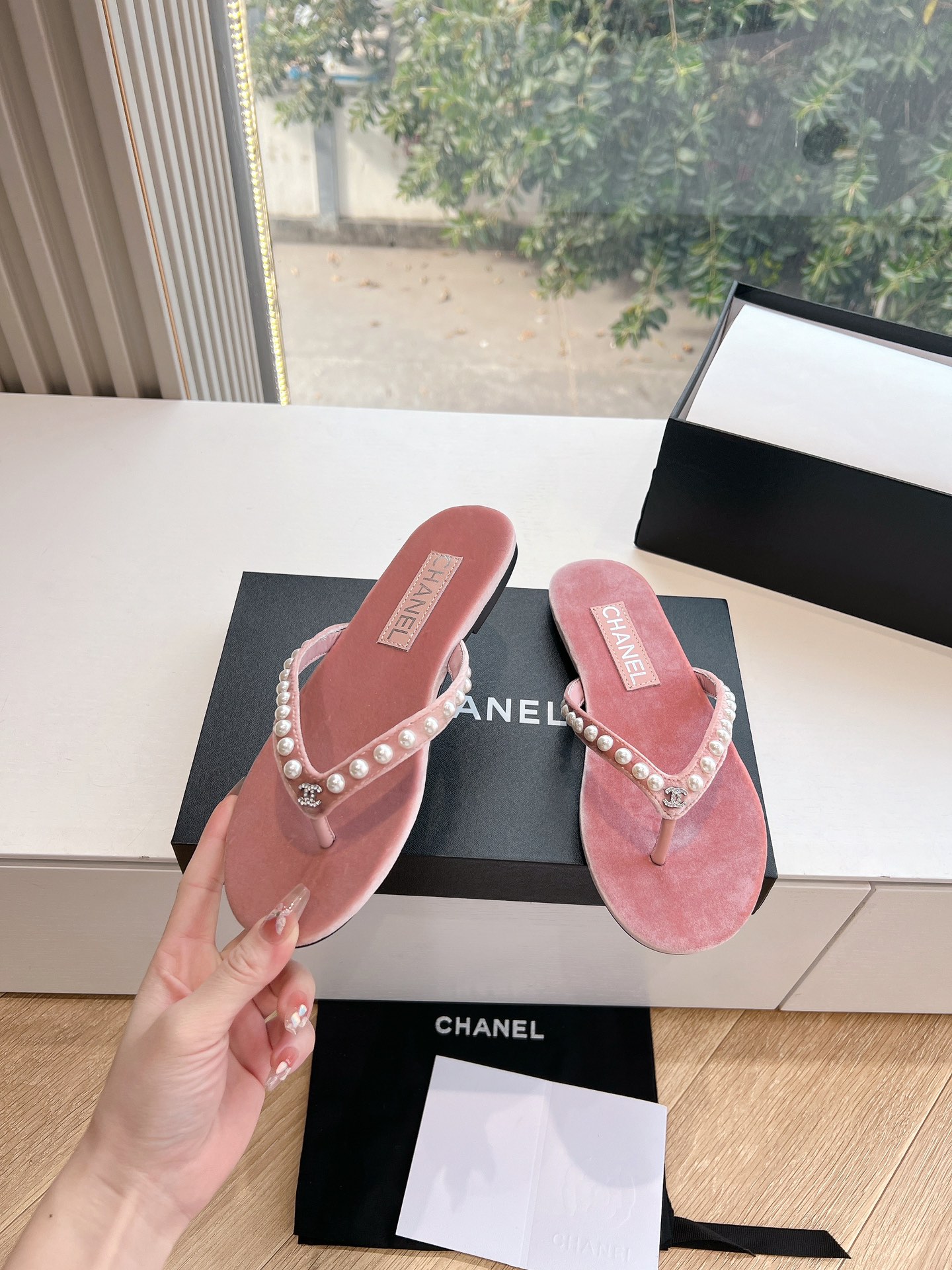 Chanel Clip Toe Slipper Sandals Shoes