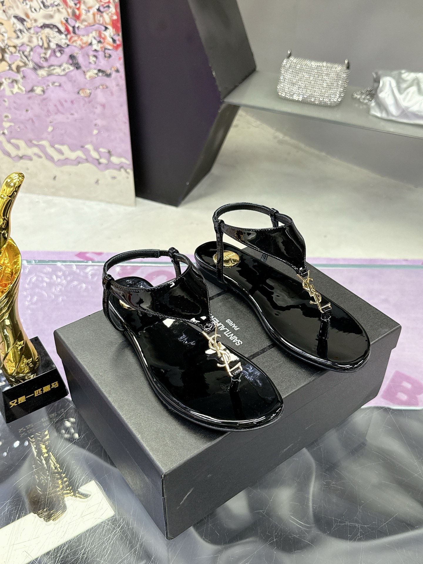 Saint Laurent YSL Classic Clip Toe Sandals Slipper Shoes