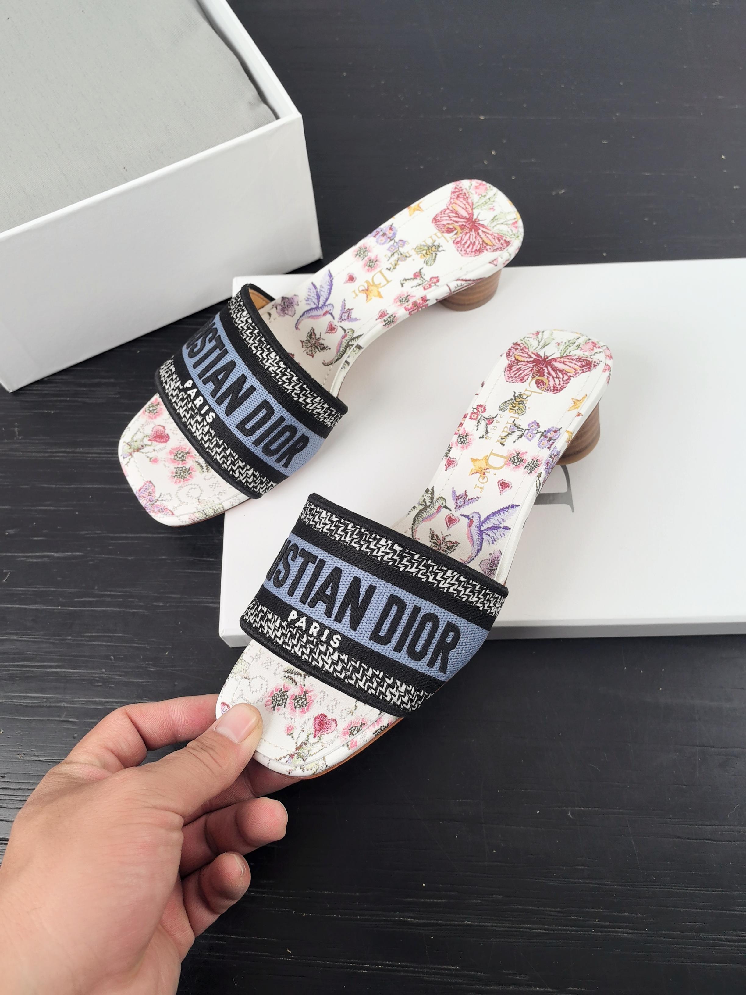 Dior Slipper Sandals Low Heel Shoes