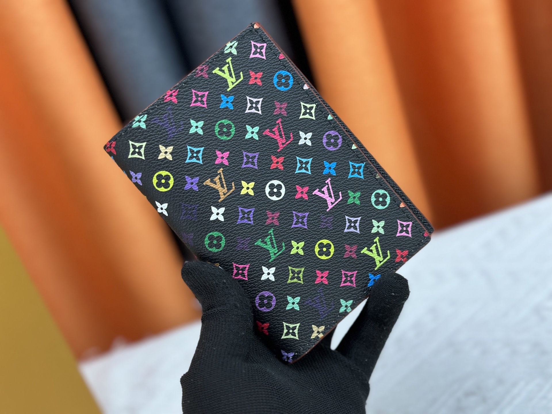 LV x Murakami M14178 Passport Cover - Rainbow Monogram Coated Canvas