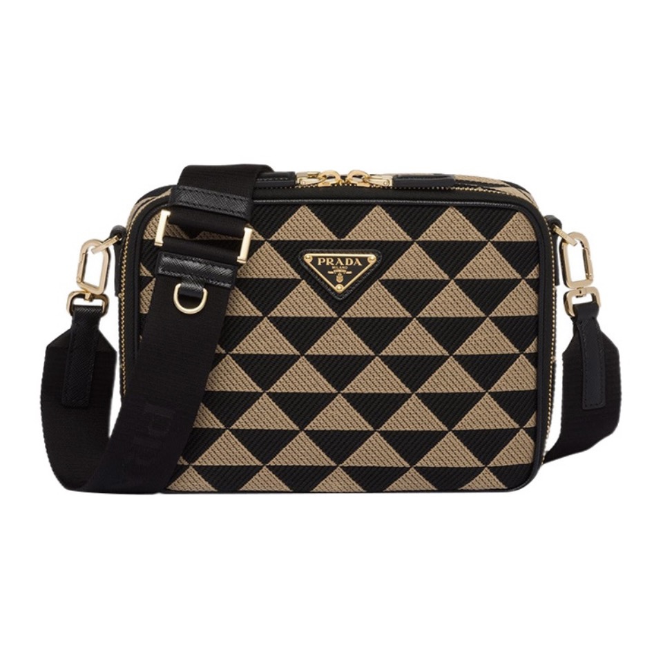 Prada Symbole Jacquard knitted handbag