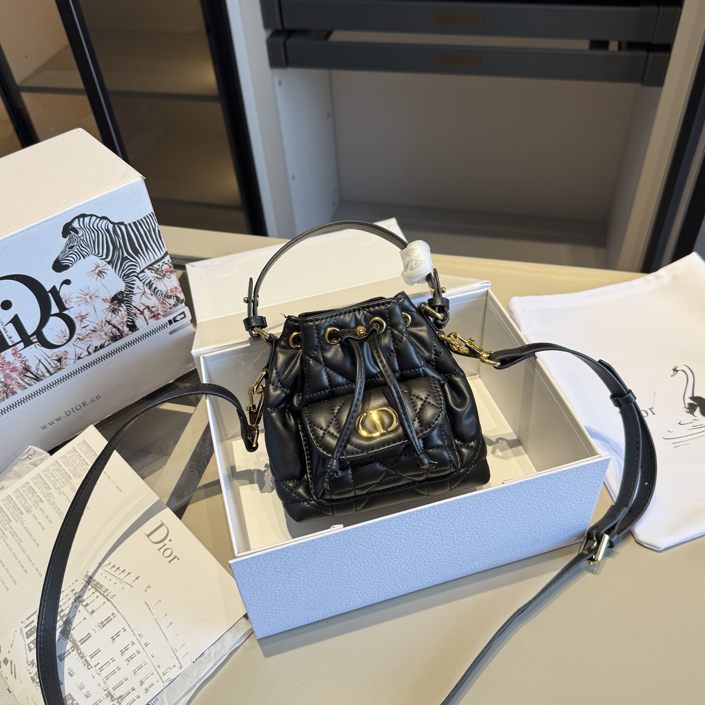 Dior Caro Mini Bucket Bag 10A