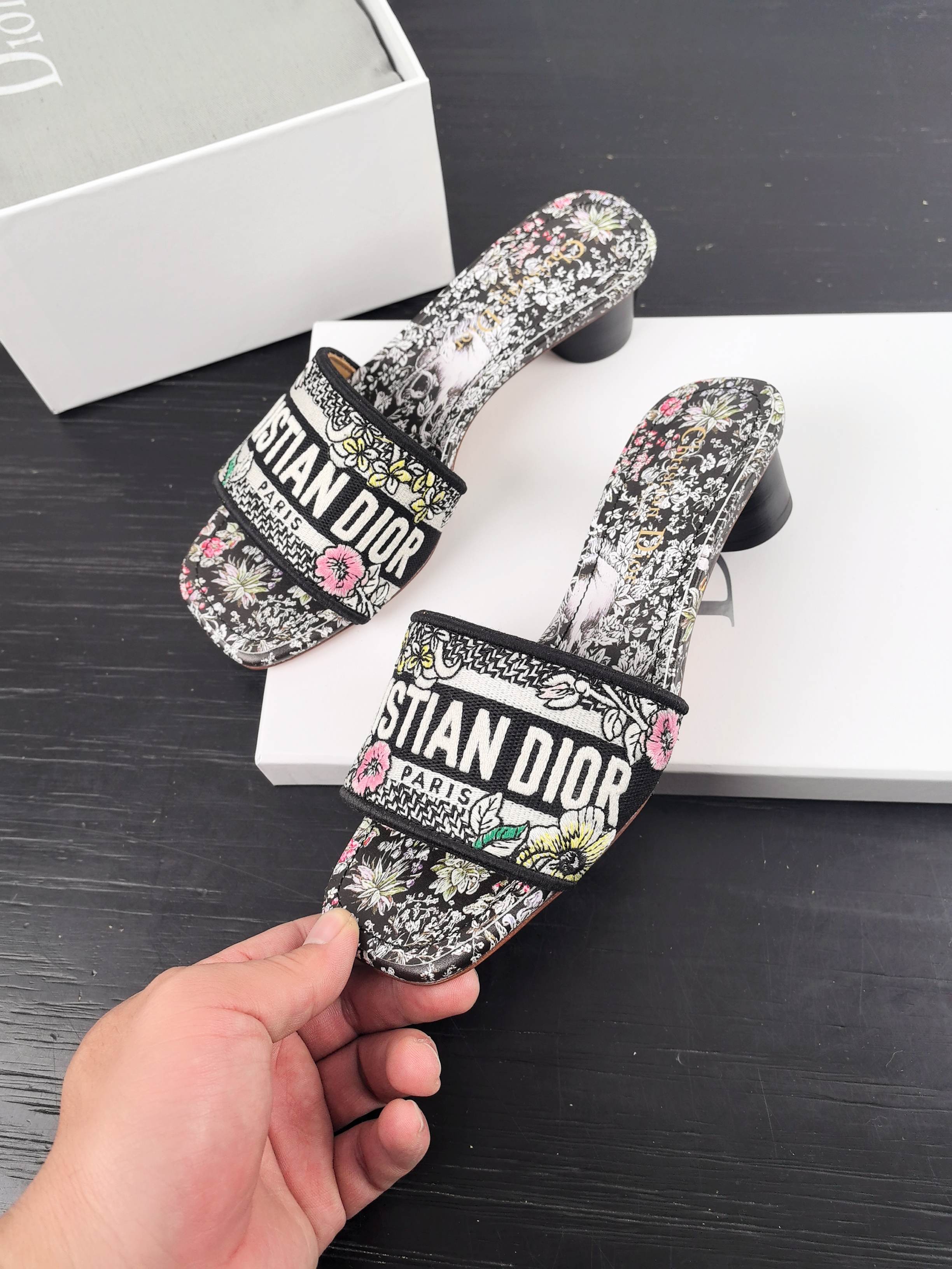 Dior Slipper Sandals Low Heel Shoes