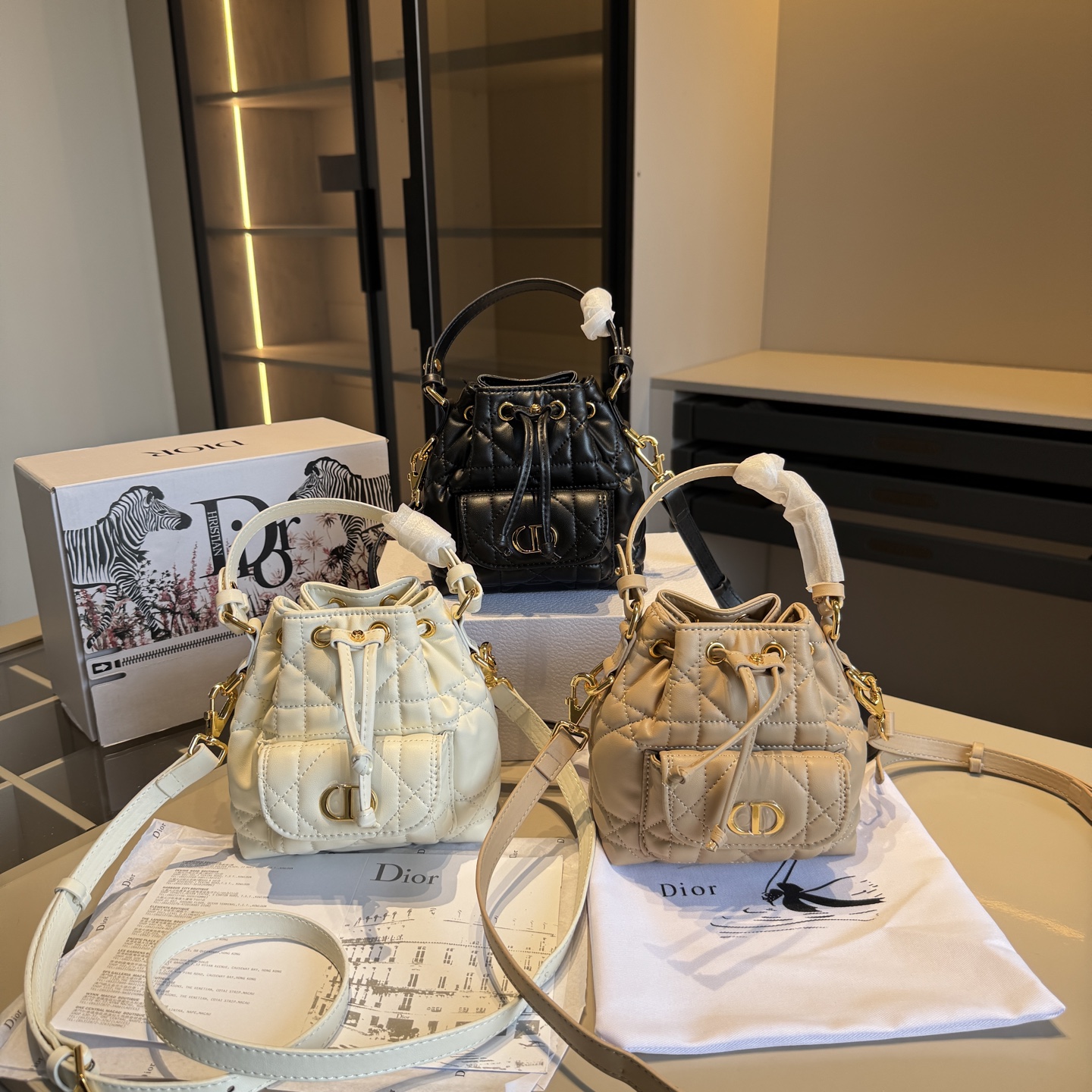 Dior Caro Mini Bucket Bag 10A