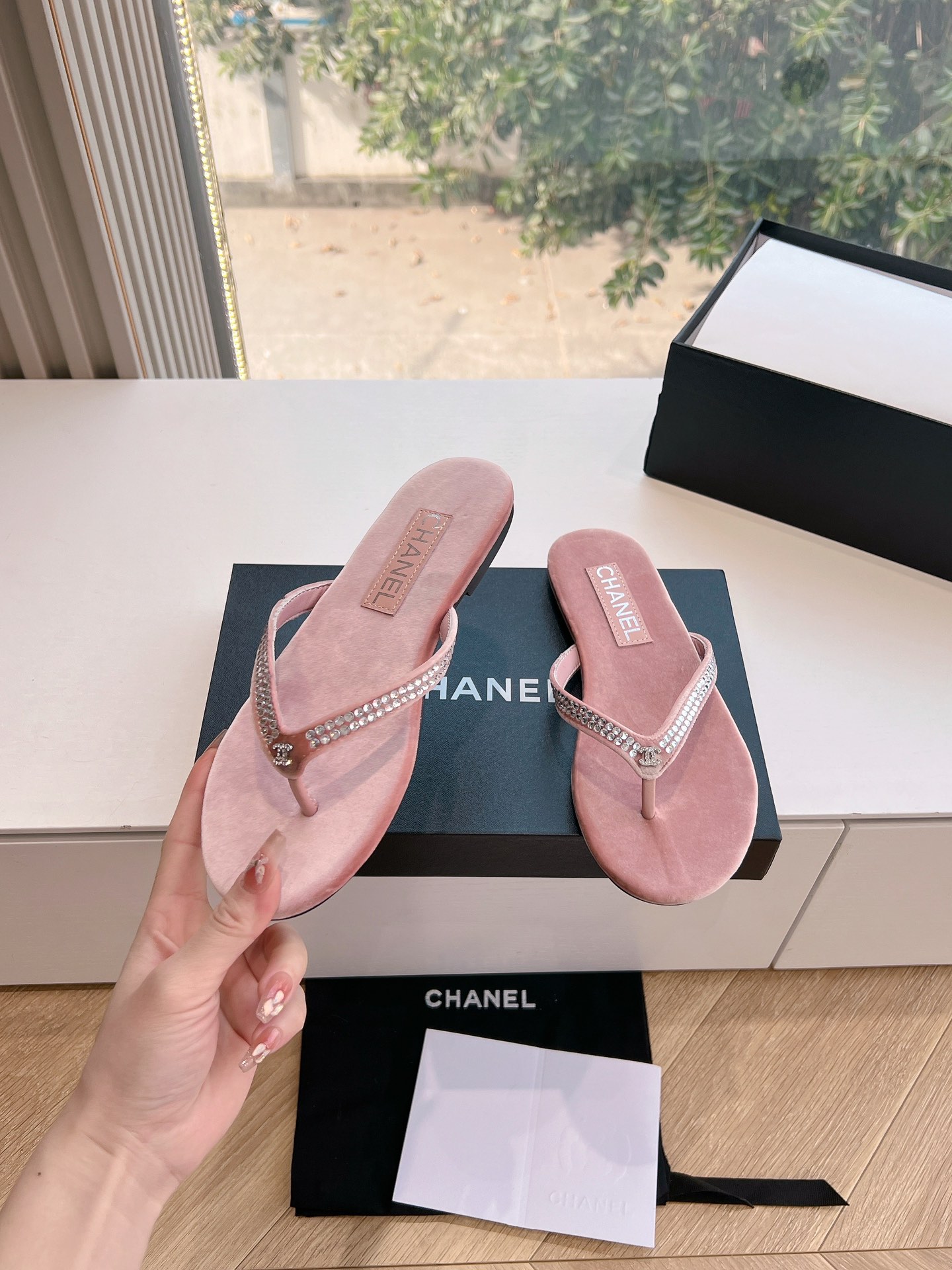 Chanel Clip Toe Slipper Sandals Shoes