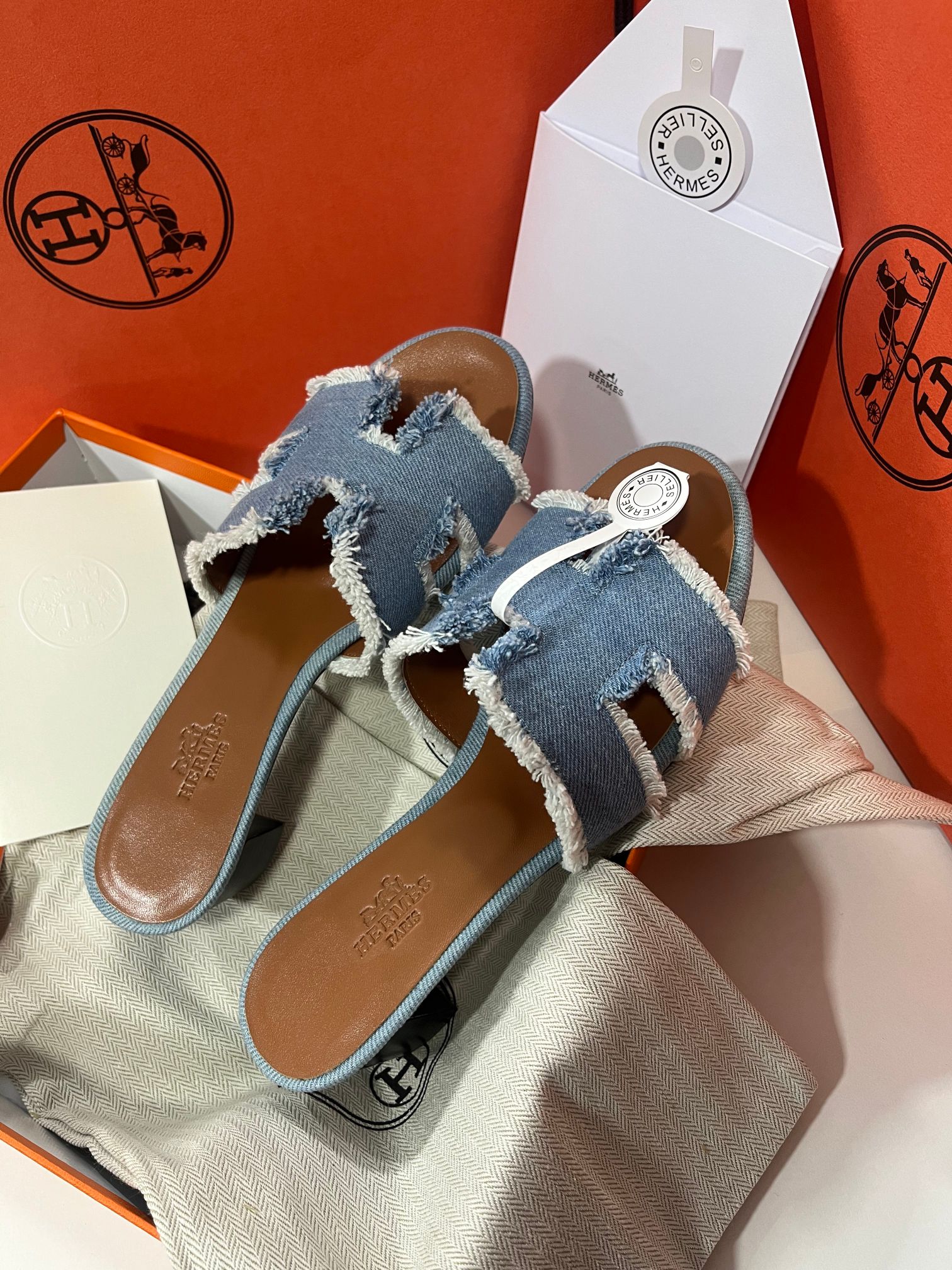 Hermes H Sandals Slipper Heels