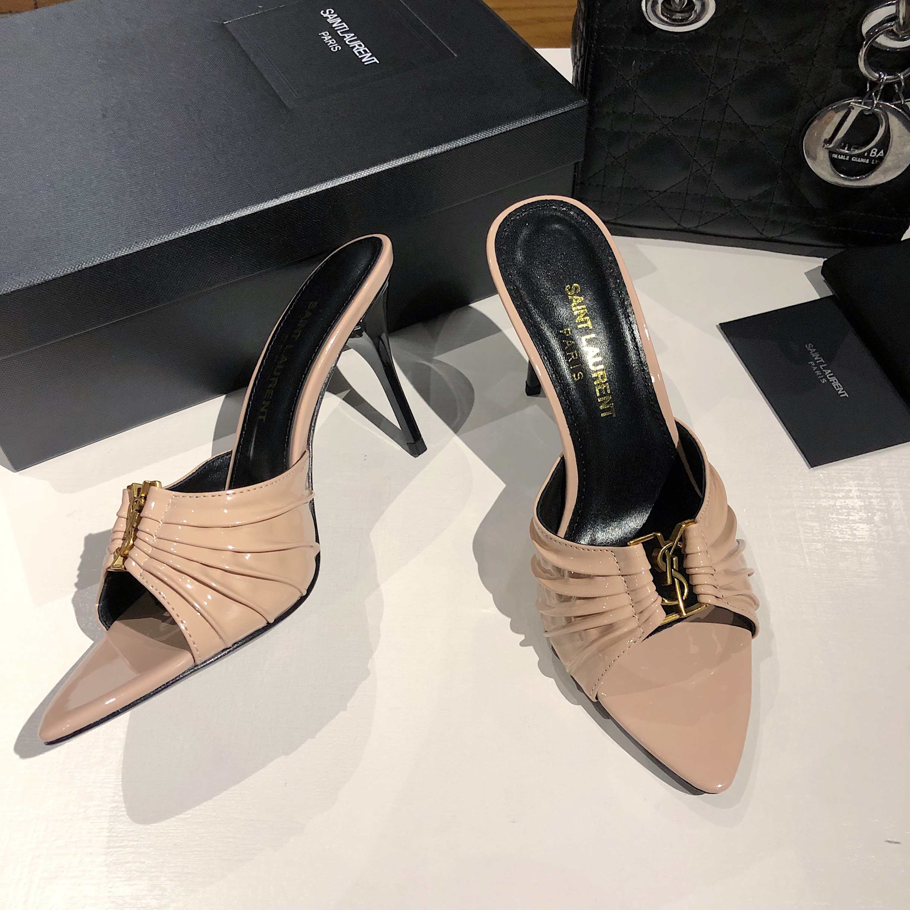 Saint Laurent Slipper Sandals Heels Shoes