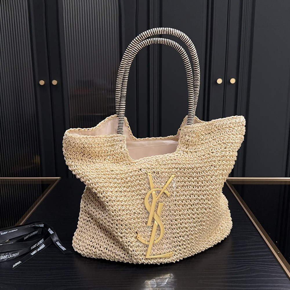 Saint Laurent YSL  Straw Hand Shoulder Bag