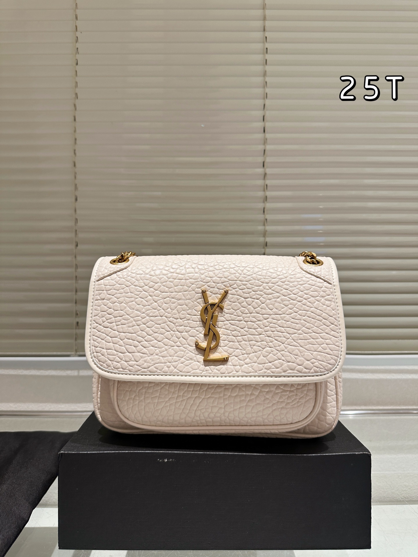 ​YSL Niki 25cm Crinkled Leather Crossbody Bag