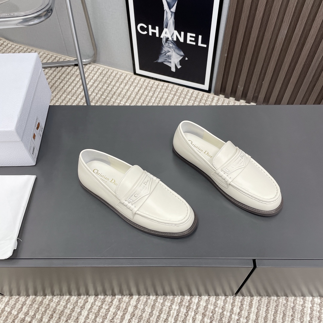 Dior Christian Paris Logo Embellished Casual Loafers Shoes