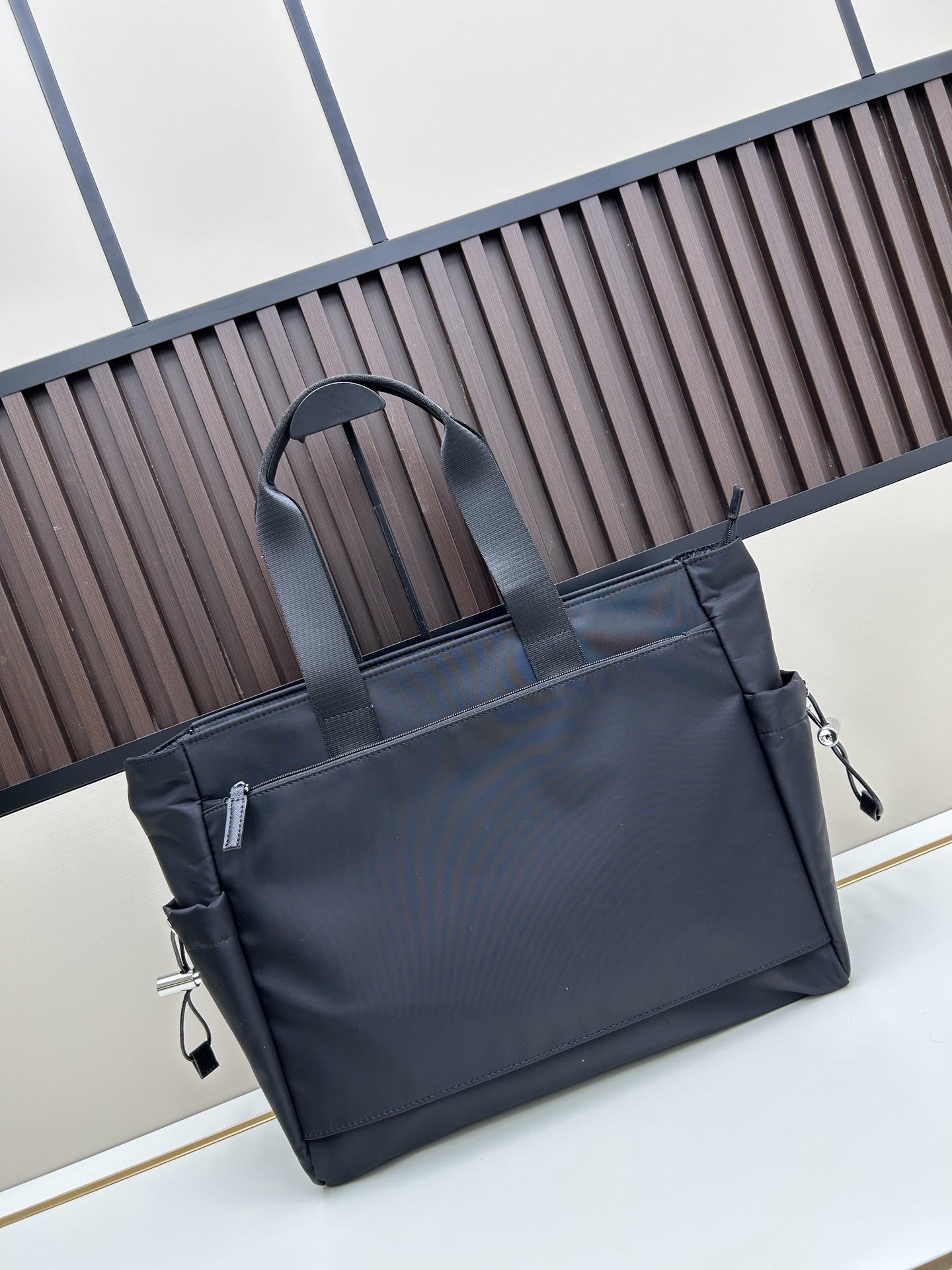 Prada 23108 Recycled Nylon Large Shoulder Tote