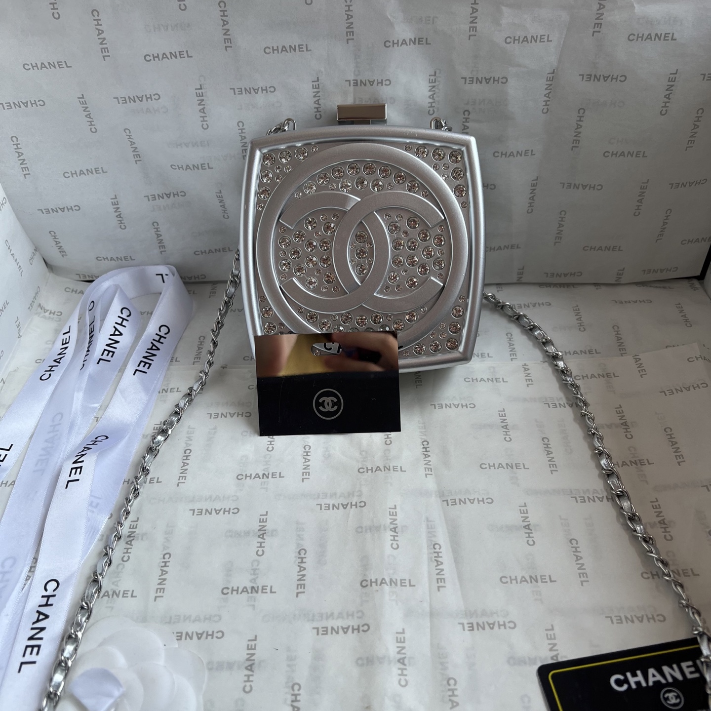 Chanel 24K CF Grained Calfskin Gold Bag