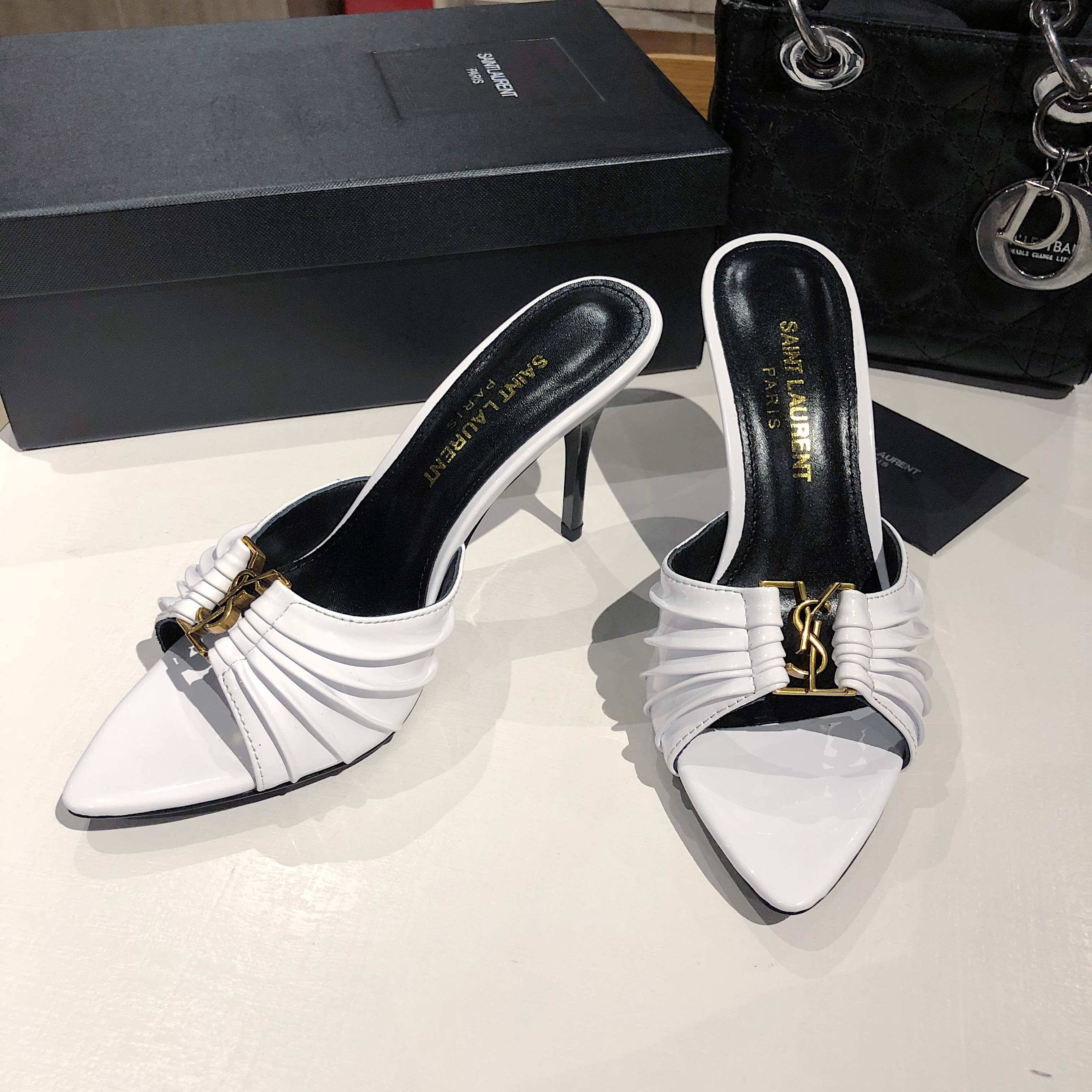 Saint Laurent Slipper Sandals Heels Shoes