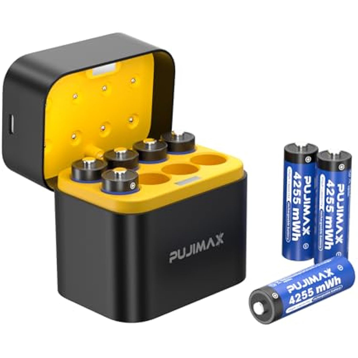M7036 eight-slot AA smart charging compartment LED light display type-c port single slot independent 5th lithium battery charger